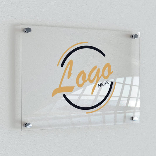 A4 clear acrylic sign